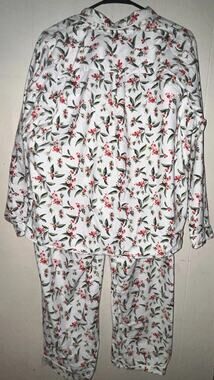 Pajama set XL button-down 100% cotton woman, stars and stripe
